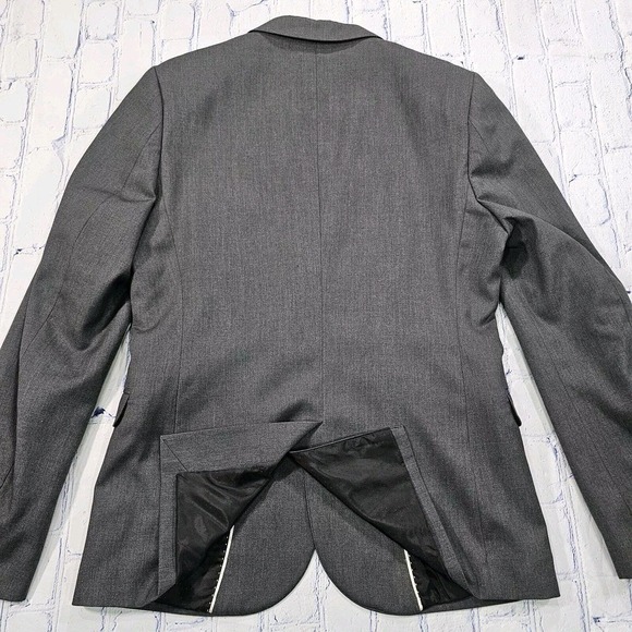 H&M Slim Fit Button Front Blazer Sport Coat Jacket Polyester Viscose MENS 38R - Picture 9 of 9